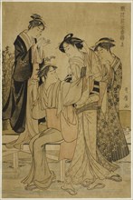 Elegant Pleasures: The Scent of Flowers, right (Furyu hana no ka asobi, jo), c. 1783, Kitagawa