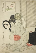 Takashima Ohisa, c. 1795, Kitagawa Utamaro ??? ??, Japanese, 1753 (?)-1806, Japan, Color woodblock
