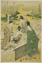 A Parody of the Tales of Ise, c. 1789/95, Chobunsai Eishi, Japanese, 1756-1829, Japan, Color