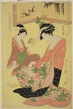 Beauties Parodying the Seven Sages, A Selection of Younger Courtesans (Shichi kenjin yatsushi bijin