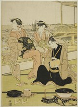 Overlooking the bay at Shinagawa, c. 1790, Utagawa Toyokuni I ?? ?? ??, Japanese, 1769–1825, Japan,