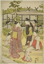 Women Visiting the Bird and Flower Teahouse (Kachojaya), c. 1792/93, Utagawa Toyokuni I ?? ?? ??,