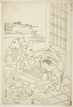 Chinese and Tartar Boys Quarreling over a Game of Go, c. 1790, Katsushika Hokusai ?? ??, Japanese,