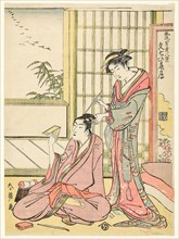 Descending Geese for Bunshichi (Bunshichi no rakugan), from the series Eight Views of Elegant