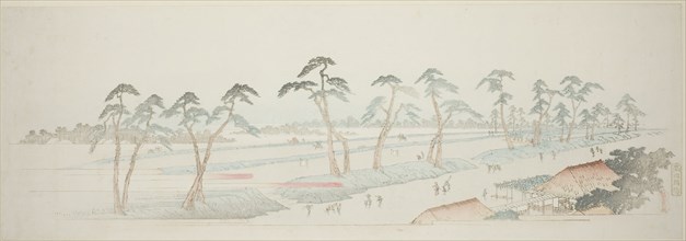 Takada Riding Grounds (Takada baba), from the series Thirteen Views of the Environs of Edo, c.