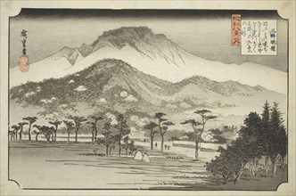 The Evening Bell at Miidera (Mii no bansho), from the series Eight Views in Omi Province (Omi
