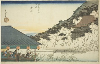 Kiyomizu Temple, from the series Famous Places in Kyoto (Kyoto meisho no uchi), c. 1834, Utagawa