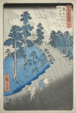 Kameyama: Wind, Rain, and Thunder (Kameyama, fuu raimei), no. 47 from the series Famous Sights of