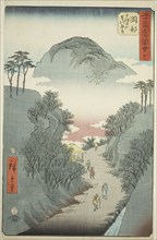 Okabe: Narrow Ivy-covered Road at Mount Utsu (Okabe, Utsu no yama tsuta no hosomichi), no. 22 from