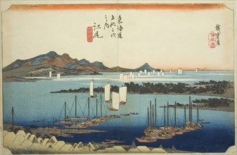 Ejiri: Distant View of Miho (Ejiri, Miho enbo), from the series Fifty-three Stations of the Tokaido