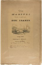 Portfolio Cover, for Six Marines, 1833, Eugène Isabey (French, 1803-1886), printed by Charles