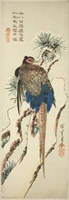 Pheasant on a Snow-Covered Pine Tree, mid–1830s, Utagawa Hiroshige ?? ??, Japanese, 1797-1858,
