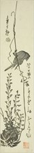 Canary and wisteria, mid–1840s, Utagawa Hiroshige ?? ??, Japanese, 1797-1858, Japan, Color