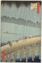 Sudden Shower over Shin Ohashi Bridge and Atake (Ohashi Atake no yudachi), from the series One