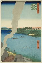 Tile Kilns and Hashiba Ferry on the Sumida River (Sumidagawa Hashiba no watashi kawaragama), from