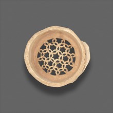 Clay filter with geometric design, Fatimid dynasty (969–1171), 11th–12th century, Egypt, Fustat,