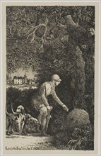 The Diplomat and the Anthill, Illustration for Fables and Tales by Hippolyte de Thierry-Faletans,