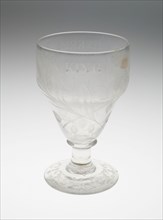 King’s Glass, c. 1750, England, Glass, 18.6 × 11.4 cm (7 5/16 × 4 1/2 in.)