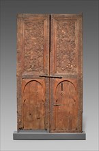 Pair of doors, Marinid Dynasty, 14th century, Morocco, Morocco, Wood with iron bolts and rings, 373