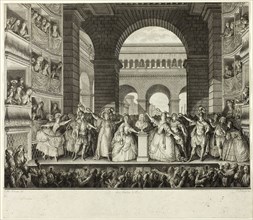 Crowning of Voltaire, 1778–82, Charles-Etienne Gaucher (French, 1741-1804), after Jean Michel