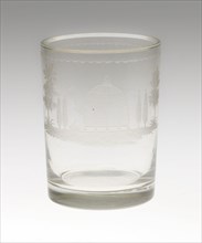 Beaker, Early 19th century, Germany, Glass, blown, molded and engraved, 11.1 x 8.3 cm (4 3/8 x 3