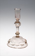 Candlestick, 1700/50, France, Glass, blown and molded, 19.7 × 11.4 cm (7 3/4 × 4 1/2 in.)