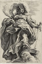 Saint Catherine, 1620/21, Peter Paul Rubens, Flemish, 1577-1640, Flanders, Etching on paper, 297 ×