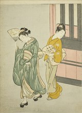 Clearing Breeze from a Fan (Ogi no seiran), from the series Eight Views of the Parlor (Zashiki