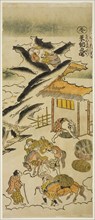 Winter: Storing Rice (Fuyu: kome osame no zu), No. 4 from the series The Four Seasons of Farmers