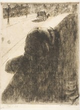 Suicide, plate eleven from Woman, c. 1886, Albert Besnard, French, 1849-1934, France, Etching and