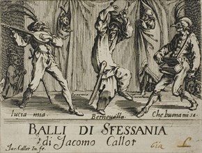 Frontispiece, from Balli di Sfessania, c. 1622, Jacques Callot, French, 1592-1635, France, Etching