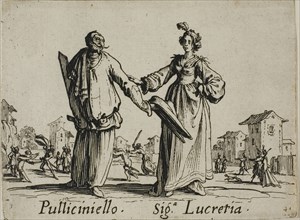 Cap. Mala Gamba, Cap. Bellavita, from Balli di Sfessania, c. 1622, Jacques Callot, French,