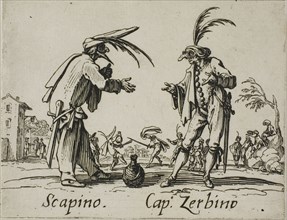 Bello Sguardo, Couiello, from Balli di Sfessania, c. 1622, Jacques Callot, French, 1592-1635,