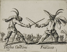 Taglia Cantoni, Fracasso, from Balli di Sfessania, c. 1622, Jacques Callot, French, 1592-1635,