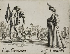 Smaraolo Cornuto and Ratsa di Boio, rom Balli di Sfessania, c. 1622, Jacques Callot, French,