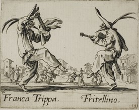 Pulliciniello, Sig. Lucretia,from Balli di Sfessania, c. 1622, Jacques Callot, French, 1592-1635,