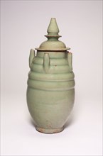 Covered Jar with Spouts, Song dynasty (960–1279) or later, China, Stoneware with celadon glaze, H.