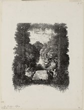 Frontispiece for Fables and Tales by Hippolyte de Thierry-Faletans, 1868, Rodolphe Bresdin, French,