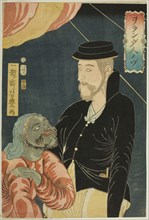 Illustration of a Dutchman (Orandajin no zu), 1861, Utagawa Yoshitoyo, Japanese, 1830–1866, Japan,