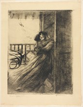 Love, plate two from Woman, c. 1886, Albert Besnard, French, 1849-1934, France, Etching, drypoint