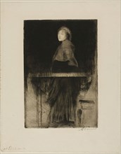 Woman in a Cape, 1889, Albert Besnard, French, 1849-1934, France, Etching, drypoint and roulette on