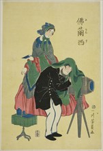 French photographer, 1861, Utagawa Yoshikazu, Japanese, active c. 1850–70, Japan, Color woodblock