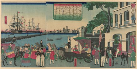 The Port of London, England (Igirisu Rondon no kaiko), from the series Collection of Scenic Places