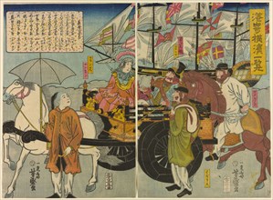 View of Miyozaki in Yokohama (Miyozaki Yokohama ichiran), 1860, Utagawa Yoshimori, Japanese,