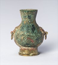 Miniature Wine Jar (Hu), Tang dynasty (618–906), 8th century, China, Gilt bronze, 5.3 × 4.3 × 3.1