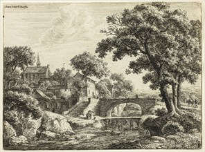 The Two Bridges, 1650/60, Antoni Waterlo, Dutch, 1609-1690, Holland, Etching on paper, 150 x 203 mm