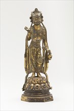 White-Robed Guanyin (Avalokiteshvara) in Thrice-Bent Pose (Tribhanga), Holding a Vase with Nectar
