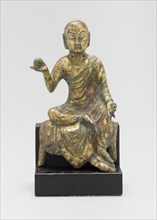 Dicang (Khsitigarbha), or He Who Encompasses the Earth, Seated and Holding a Wish-Bearing Jewel
