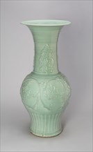 Large Baluster-Shaped Vase, Yuan dynasty (1279–1368), 14th century, China, Longquan ware, stoneware