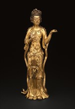 Guanyin (Avalokiteshvara), Yuan/early Ming dynasty, late 14th century, China, Gilt copper alloy, 35